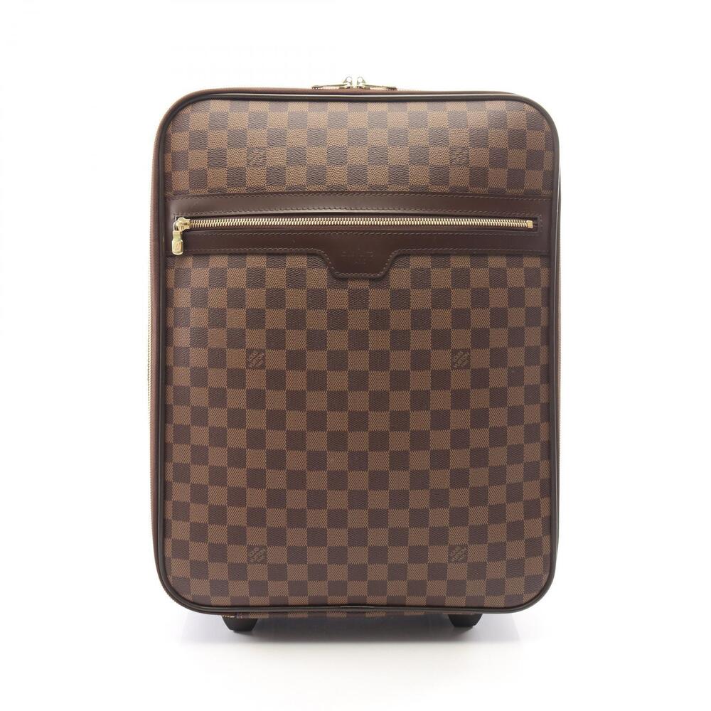 Louis Vuitton Pegase Carry On Bag Canvas Leather Damier Carry On Suitcase Brown
